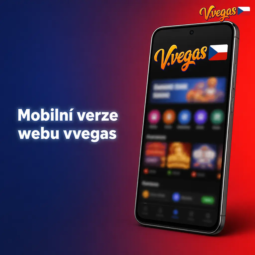 Mobilní verze webu vvegas pro sázení a hraní her přímo v prohlížeči telefonu nebo tabletu