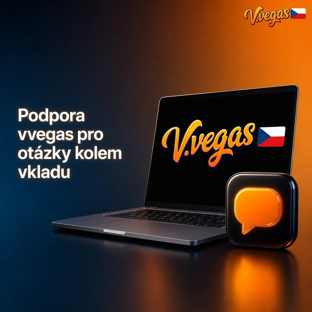 Podpora vvegas pro dotazy k vkladům: živý chat, e-mail a centrum nápovědy s FAQ