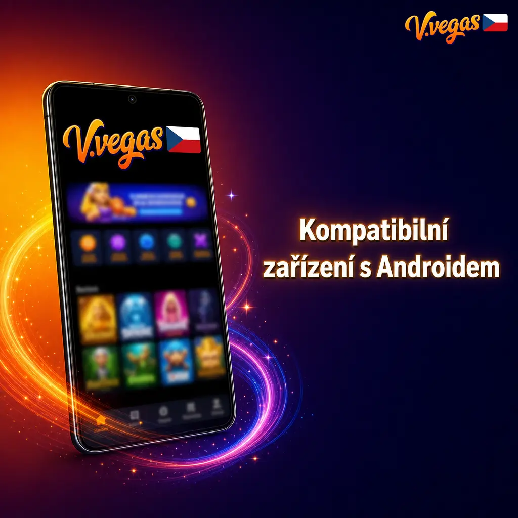 Kompatibilní Android telefony pro aplikaci vvegas: Samsung Galaxy S23, Xiaomi Redmi Note 12, Google Pixel 7 a další